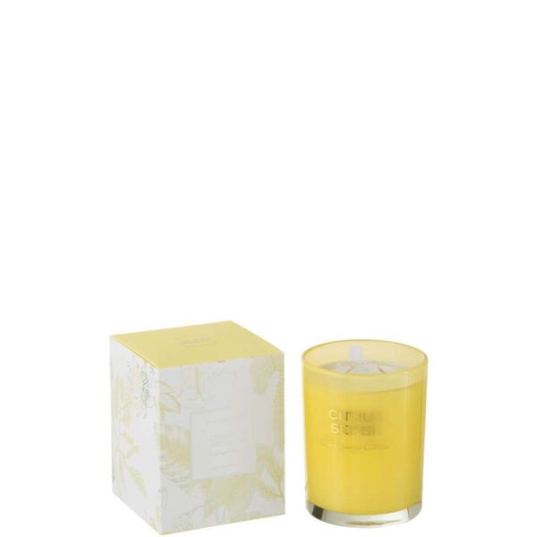 CANDLE CITRUS SENSE WAX YELLOW LARGE-70H