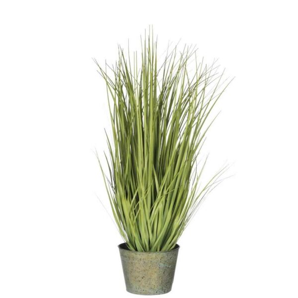 GRASSES WILD IN POT METAL GREEN PLASTIC GREEN LARGE