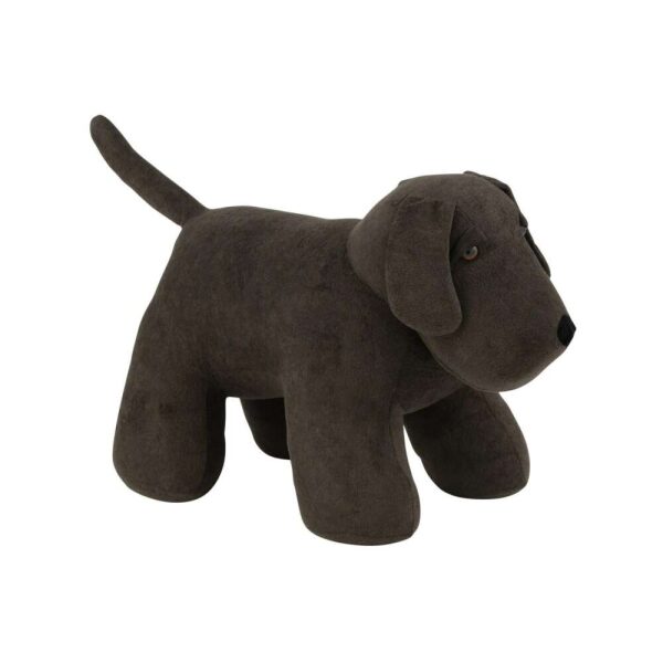 DOOR STOP DOG BOUCLÉ DARK GREY