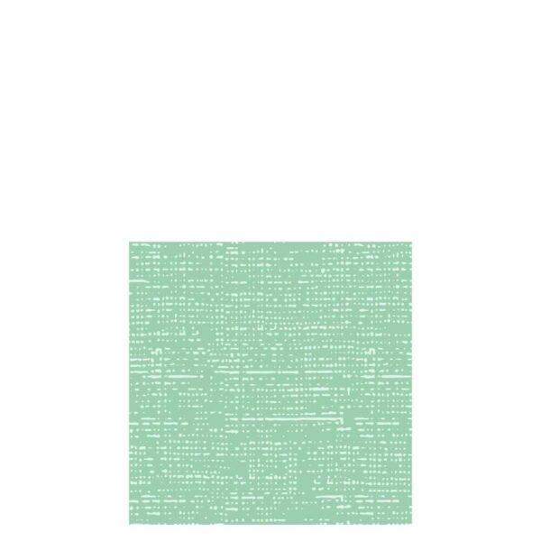 PACK 16 NAPKINS TEXTTILE TOUCH PAPER PASTEL GREEN SMALL