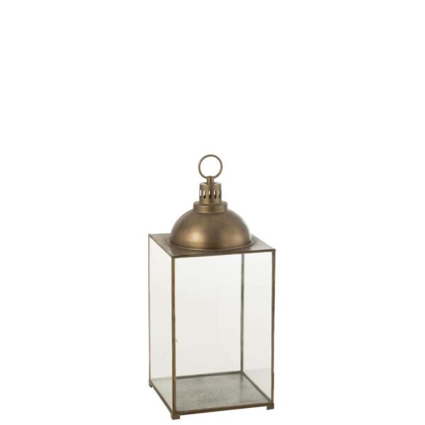 LANTERN HAGRID GLASS/IRON BRONZE M