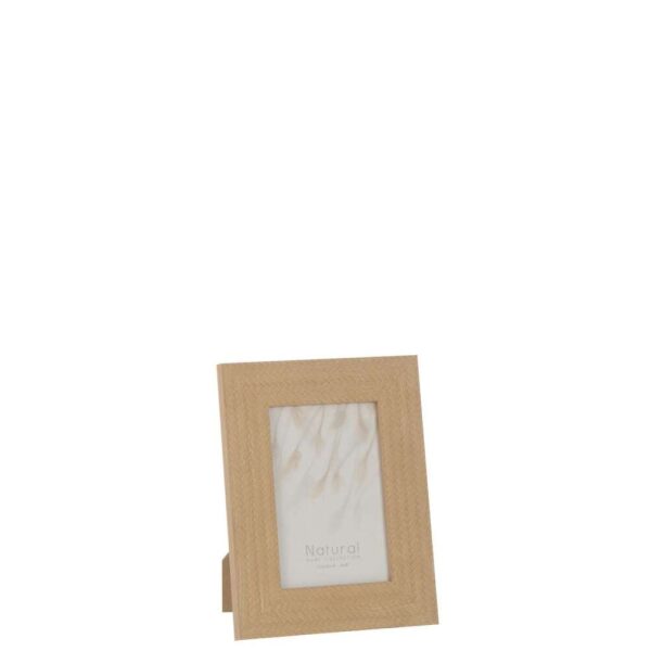 PHOTO FRAME 10X15 WOVEN TEXTURE POLYSTYRENE DARK BEIGE