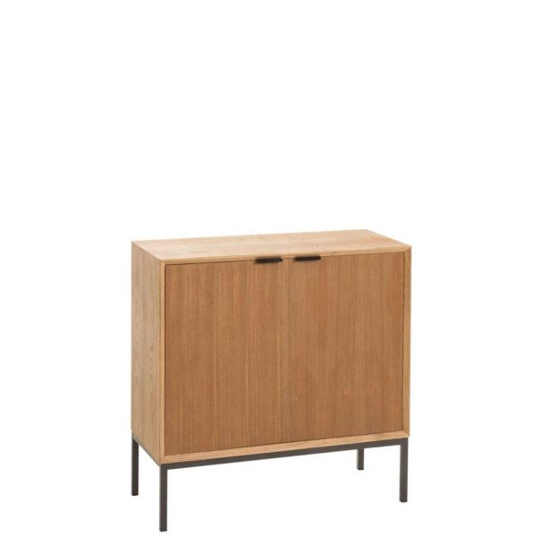 CUPBOARD ON LEGS 2 DOORS WOOD/METAL NATURAL