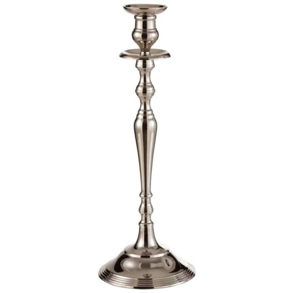 CANDLEHOLDER CLASSIC ALUMINIUM SILVER LARGE
