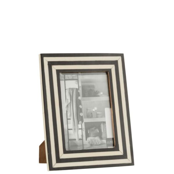 PHOTOFRAME RECTANGLE FLAT LINES RESIN BLACK/WHITE LARGE