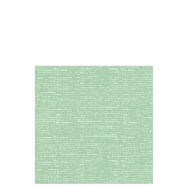 PACK 12 NAPKINS TEXTTILE TOUCH PAPER PASTEL GREEN LARGE