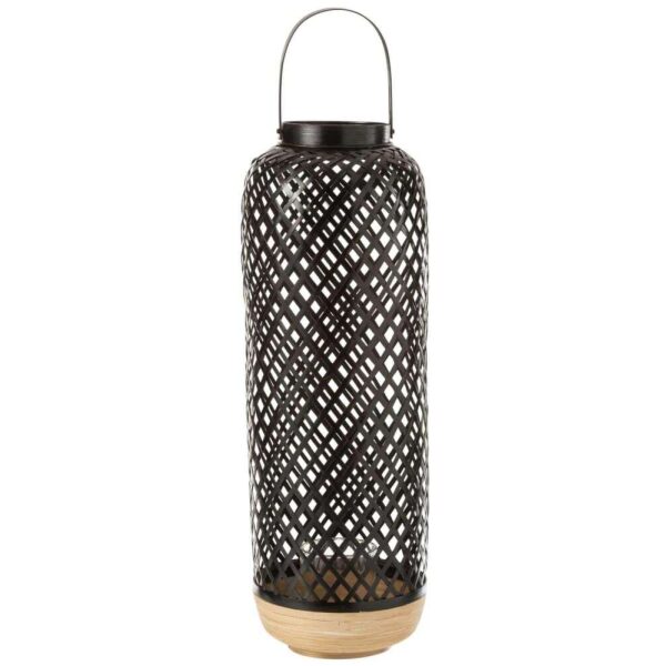 LANTERN EVI BAMBOO BLACK LARGE