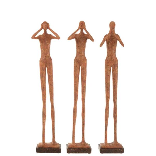 FIGURE SEE/HEAR/SPEAK NO EVIL POLY TERRACOTTA ASSORTMENT OF 3