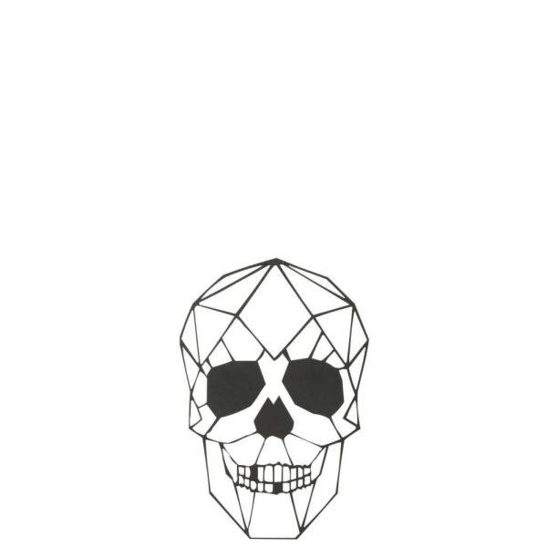 WALL DECORATION SKULL METAL BLACK