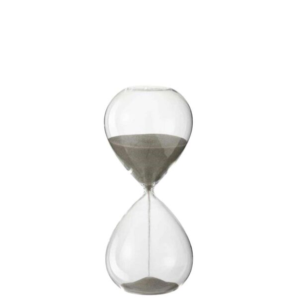 HOURGLASS DECO GLASS/SAND GREY MEDIUM