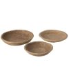 SET OF 3 BOWLS CHAD PAPIER MACHE BROWN