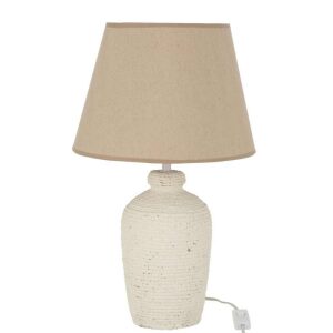 LAMP ESMEE CEM/TEX WHITE/BEIGE