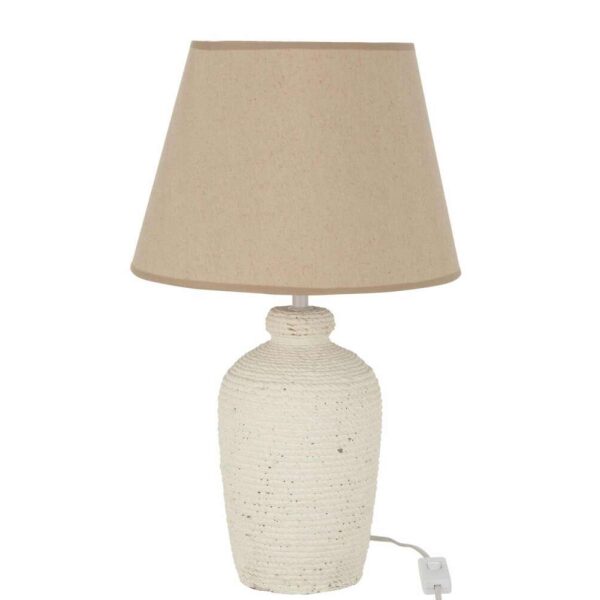 LAMP ESMEE CEM/TEX WHITE/BEIGE