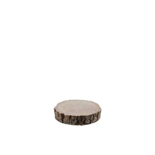 DISC DECORATIVE BARK BROWN GLITTER SILVER SMALL