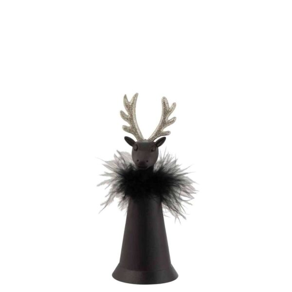 REINDEER+BELL FUR/METAL BLACK