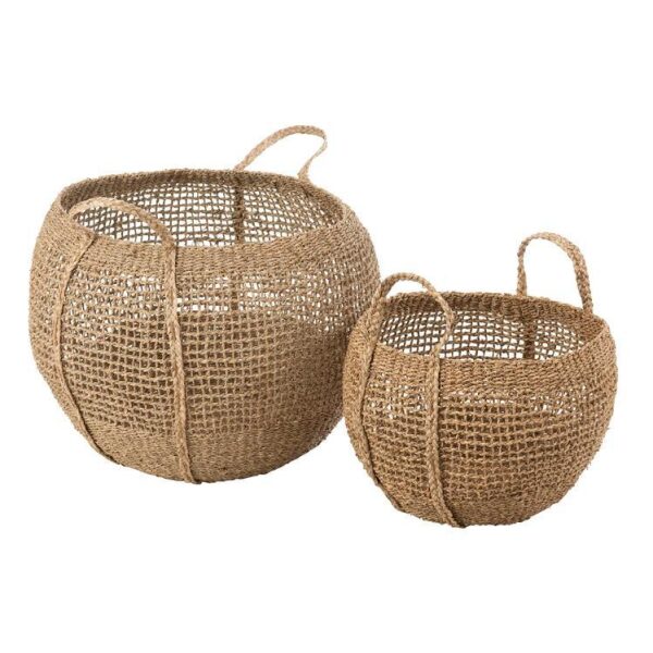SET OF 2 BASKETS TOSAI SEAGRASS NATURAL