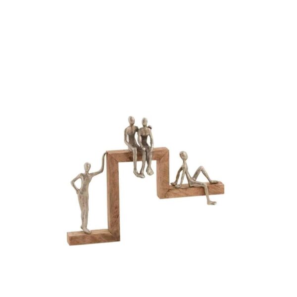 FIGURES 4 RELAX STAIRS ALUMINIUM/MANGO WOOD SILVER/NATURAL
