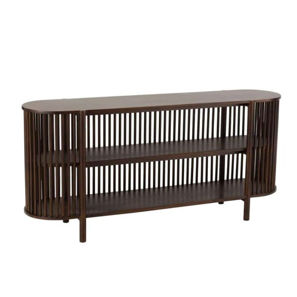 CONSOLE 2 SHELVES CONIE MANGO WOOD DARK BROWN