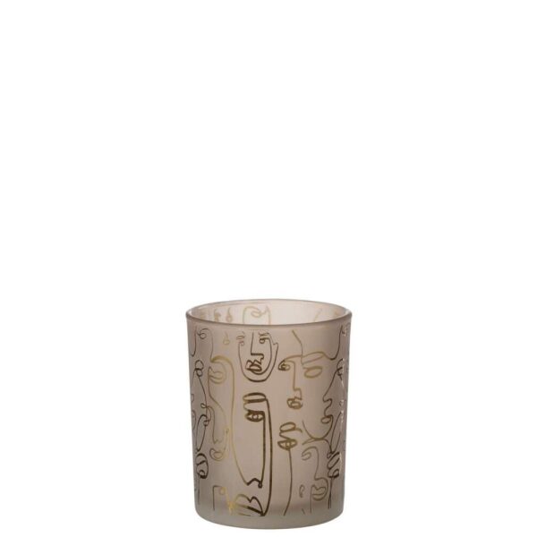 HURRICANE HAPPY FACES GLASS  BEIGE MEDIUM