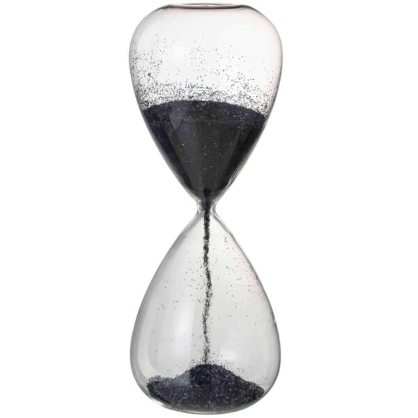 HOURGLASS PEARLS GLASS BLACK EXTRA LARGE