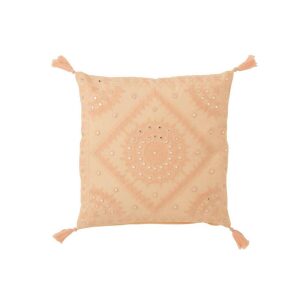 CUSHION IBIZA TASSEL COTTON GRAPEFRUIT