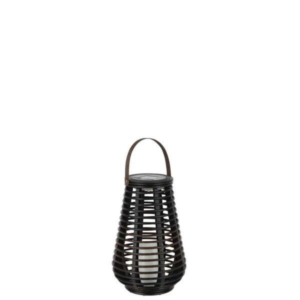 LANTERN LED SOLAR ENERGY PLASTIC BROWN SMALL