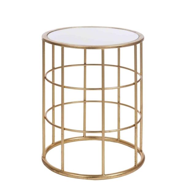 SIDETABLE BARS METAL/GLASS GOLD