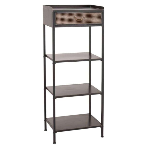RACK 1 DRAWER+3 SHELVES METAL BLACK