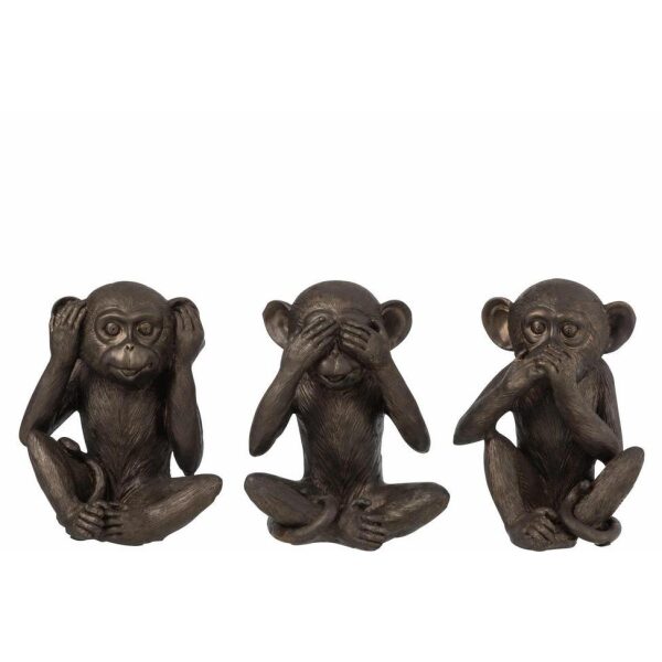 APE SEE/HEAR/SPEAK NO EVIL POLY BROWN LARGE ASSORTMENT OF 3