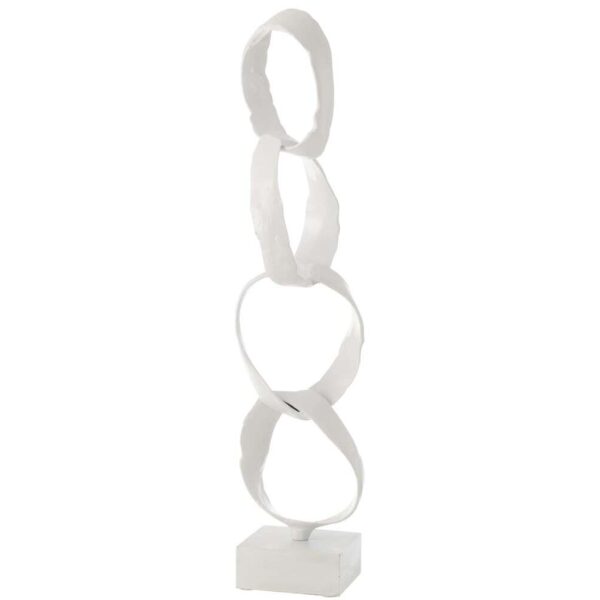 FIGURE RINGS ON FOOT ALUMINIUM WHITE LARGE