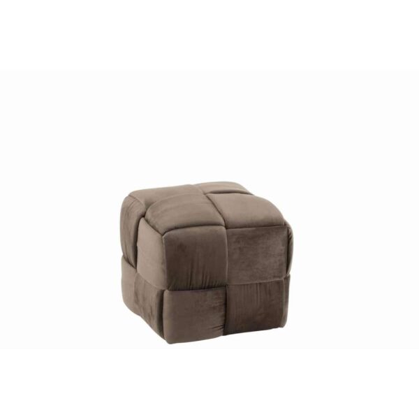 POUF 1-PERSON TEXTILE/WOOD DARK GREY