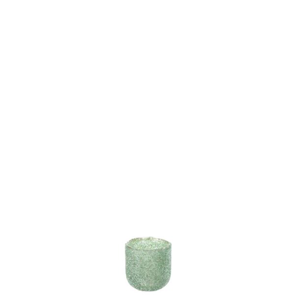 CANDLEHOLDER FORE GLASS GRN SMALL