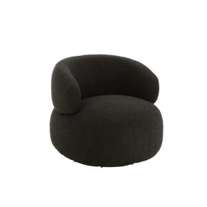 ARMCHAIR SWIVEL ROUND FOAM BLACK