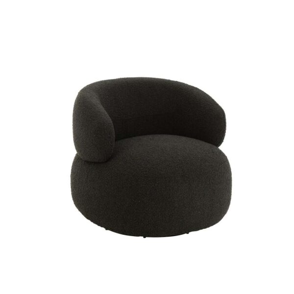 ARMCHAIR SWIVEL ROUND FOAM BLACK