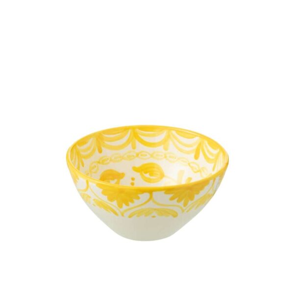 BOWL GRANADA HIGH CERAMIC WHITE/YELLOW MEDIUM