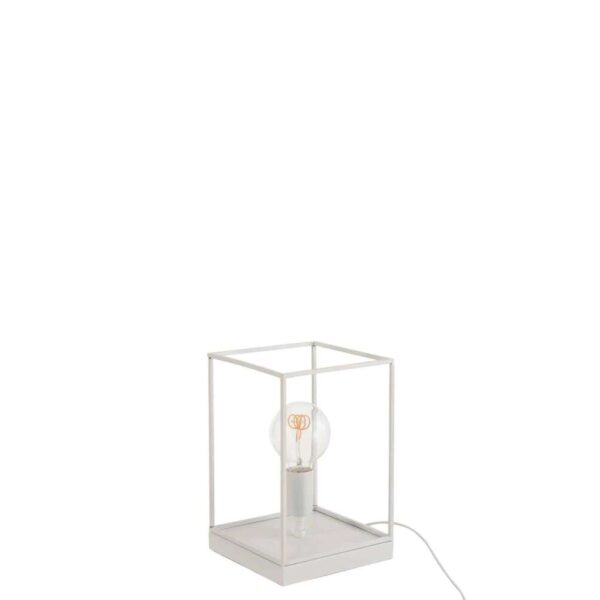 LAMP 1 LAMP RECTANGULAR FRAME METAL WHITE SMALL