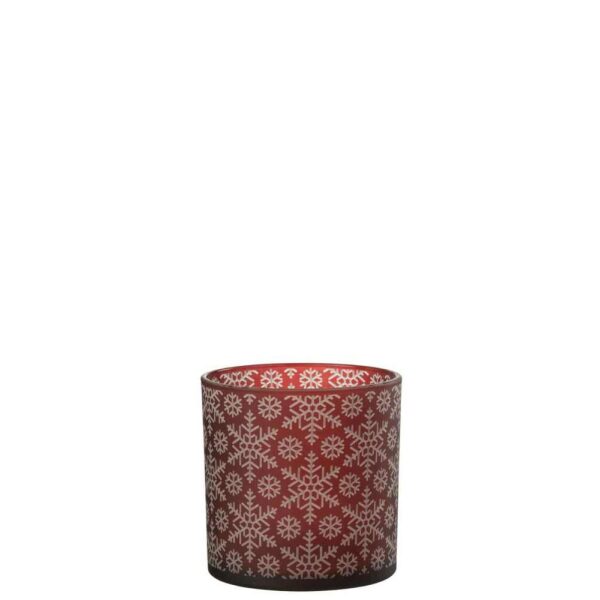 HURRICANE SNOW GLASS RED LARGE