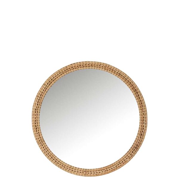 MIRROR ROUND FIR WOOD/GLASS NATURAL