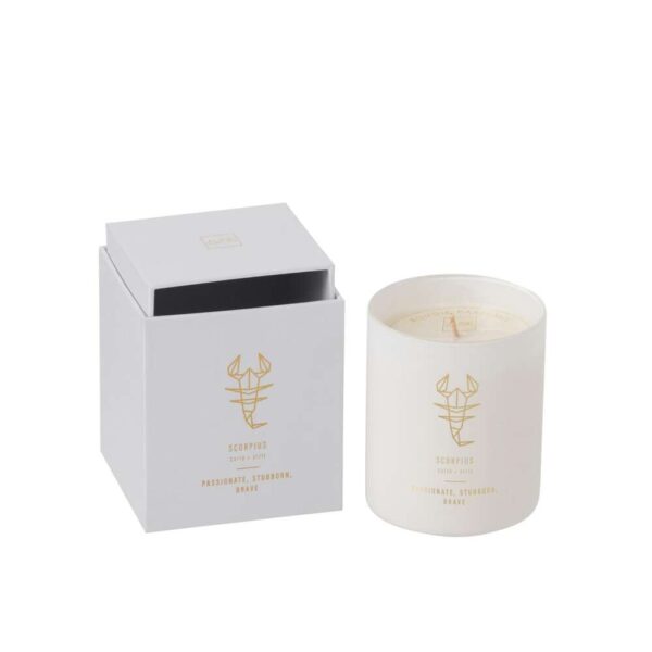 SCENTED CANDLE ASTRO  SCORPIO WHITE-50H