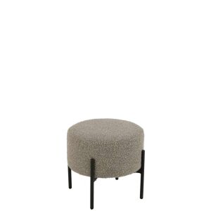STOOL BOUCLE PLYWOOD/POLYESTER GREY/BLACK