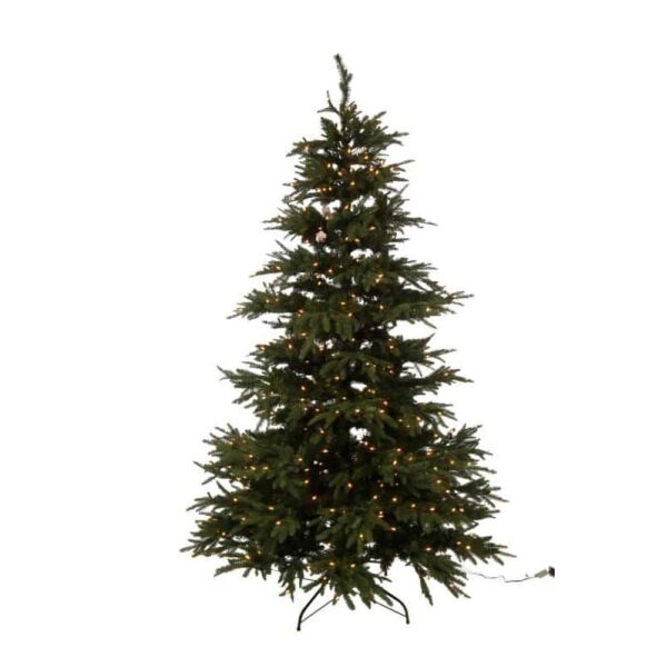 CHRISTMAS TREE+LEDS EXTRA PLASTIC GREEN