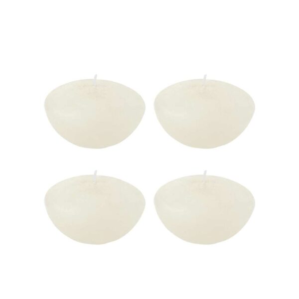 BOX 4 FLOATING CANDLE WHITE LARGE-8H