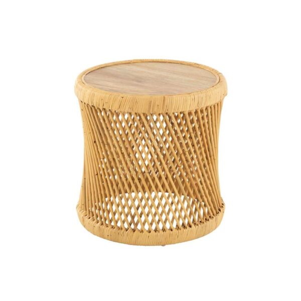 SIDE TABLE CYLINDRICAL RATTEN NATURAL