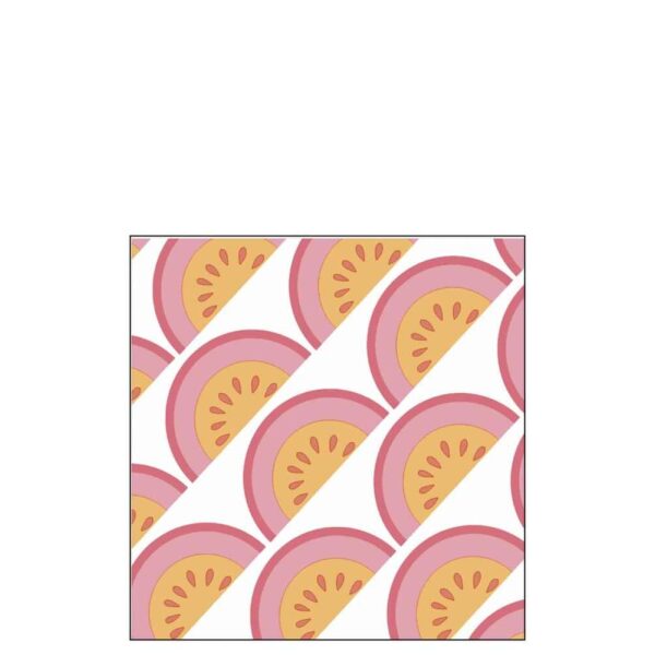 PACK 20 NAPKINS FRUIT PAPER PINK/ORANGE LARGE