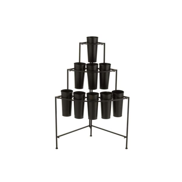 FLOWERSTAND 9PIECES BLACK SMALL