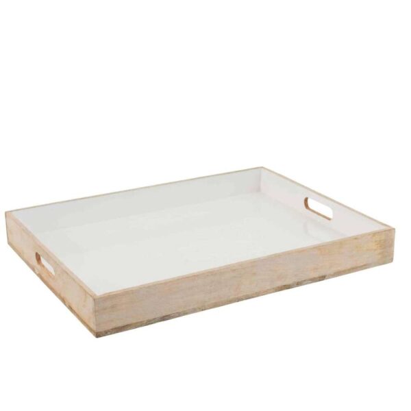TRAY MANGO WOOD WHITE