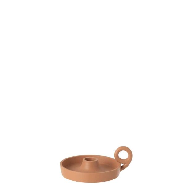 CANDLE HOLDER DISH ROUND ALUMINIUM PECHE
