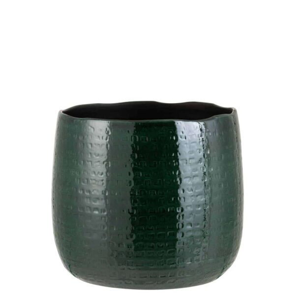 FLOWERPOT PATTERN CERAMIC GREEN EXTRA LARGE