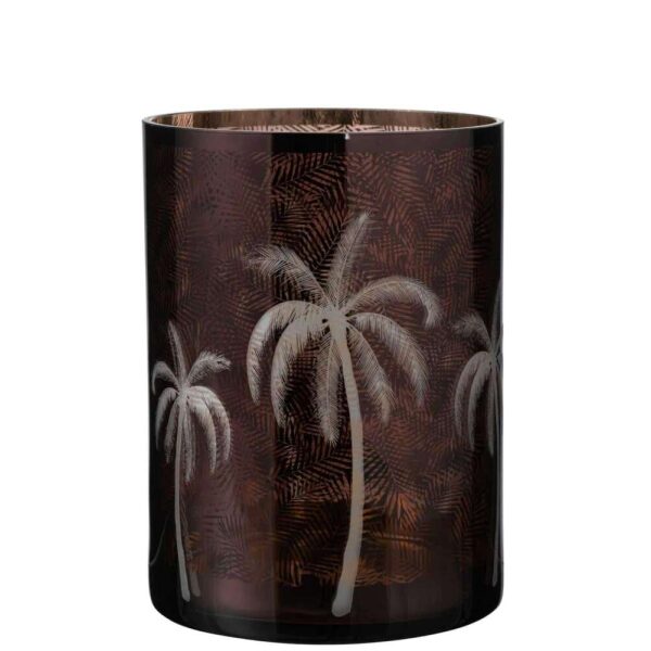 HURRICANE PALM TREE GLASS BROWN XLARGE