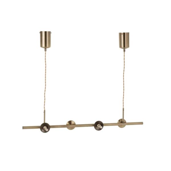 HANGLAMP YUKS 4 LAMPS STEEL GOLD